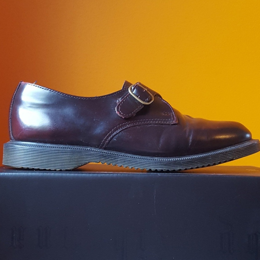 BURGUNDY MONKSTRAP DOC MARTENS